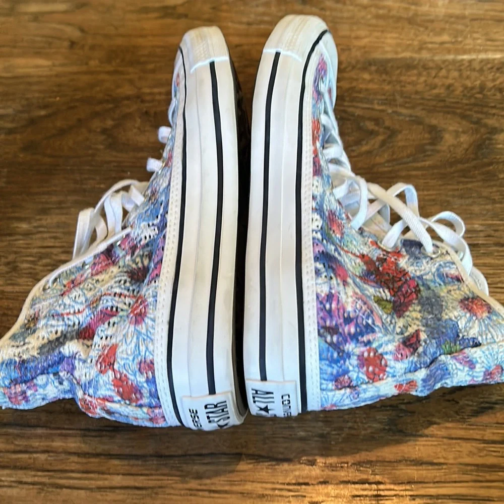 🐸❤️2 Time HP❤️🐸Converse Crocheter Hi-top Spray Paint Shoes - Picture 4 of 6